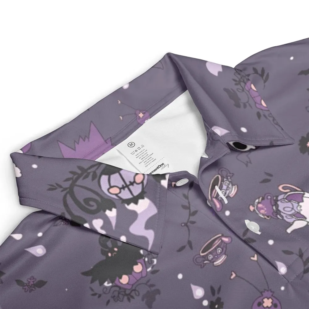 Pokemon Ghost-typen Gengar Banette Litwick Mismagius AOP Men/Women Polo Shirt - 3