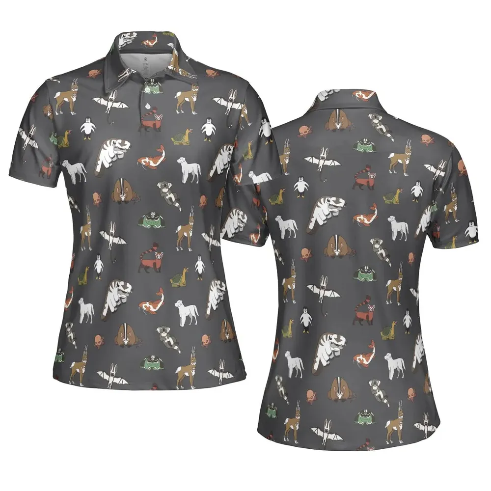 Menagerie Appa Sky Bison Momo Naga Pabu Avartar The Last Airbender AOP Men/Women Polo Shirt - 5