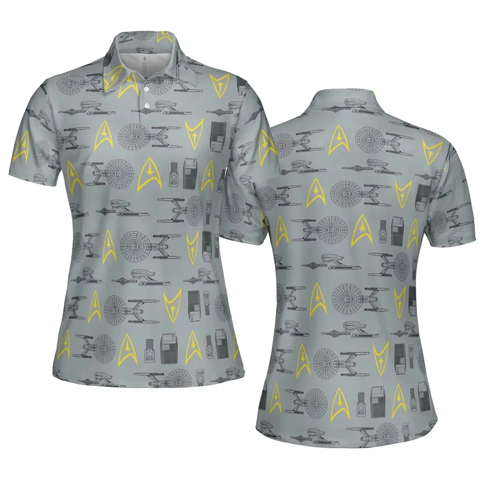 S.T Shipyard Star Trek AOP Men/Women Polo Shirt - 5