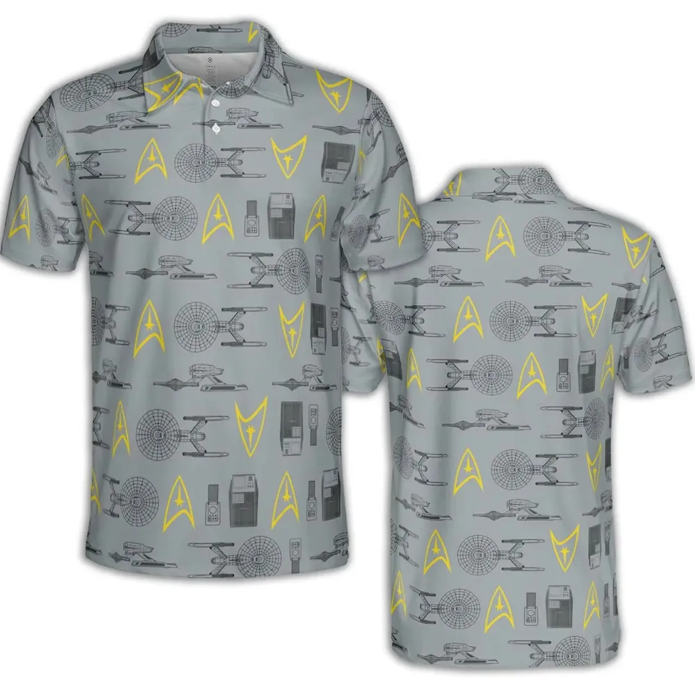S.T Shipyard Star Trek AOP Men/Women Polo Shirt - 2