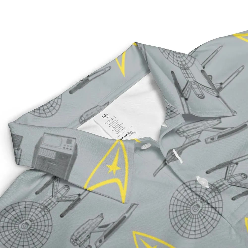 S.T Shipyard Star Trek AOP Men/Women Polo Shirt - 3