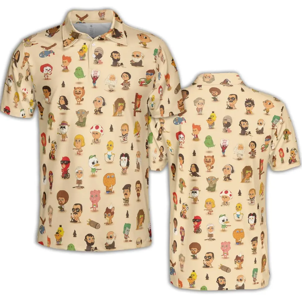 Mini Famous Characters AOP Men/Women Polo Shirt - 2