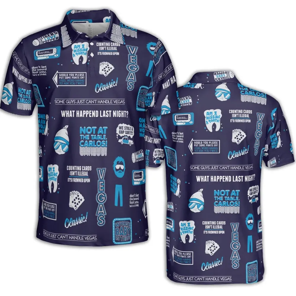 What Happened Last Night The Hangover AOP Men/Women Polo Shirt - 2