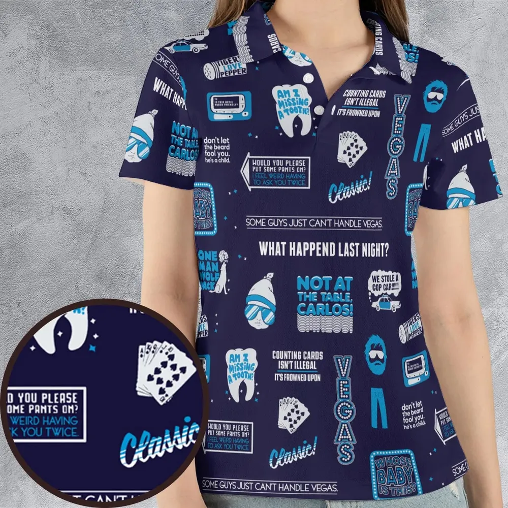 What Happened Last Night The Hangover AOP Men/Women Polo Shirt - 4