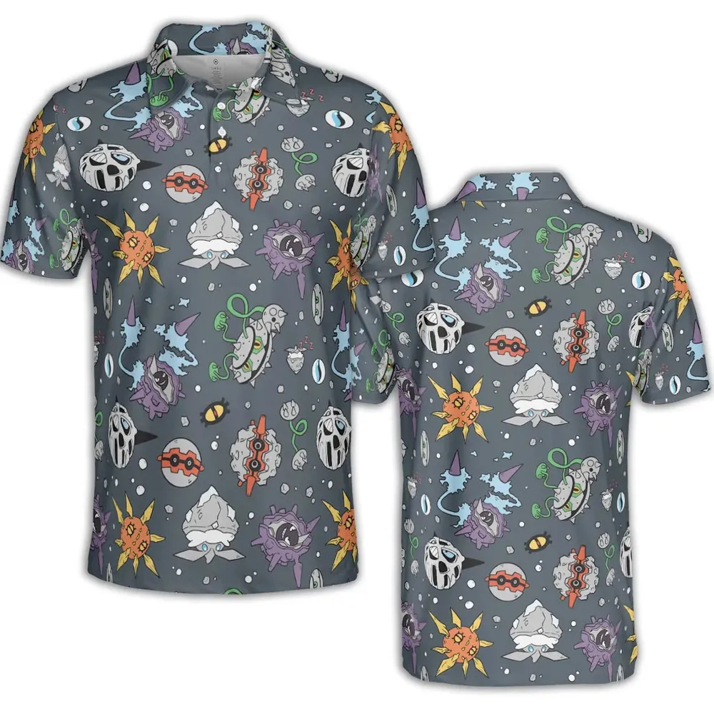 Rock Type Pokemon AOP Men/Women Polo Shirt - 2