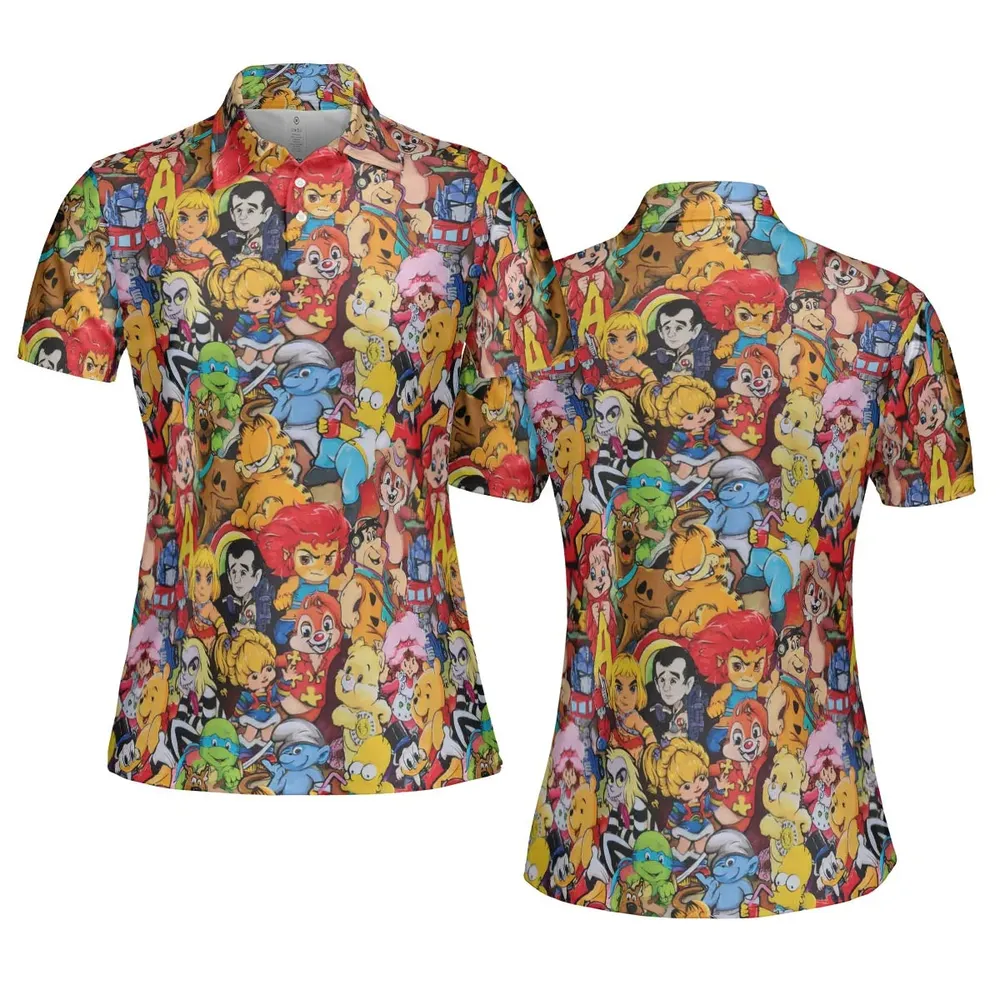 Old Cartoon Characters AOP Men/Women Polo Shirt - 5