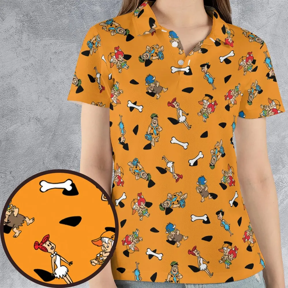 Stone Age The Flintstones Characters AOP Men/Women Polo Shirt - 4