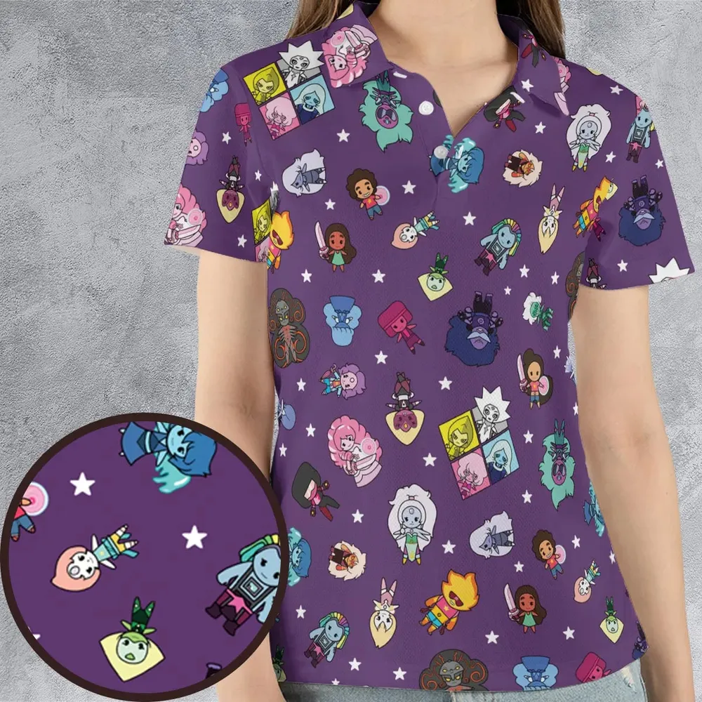 Crystal Gems Steven Universe AOP Men/Women Polo Shirt - 4