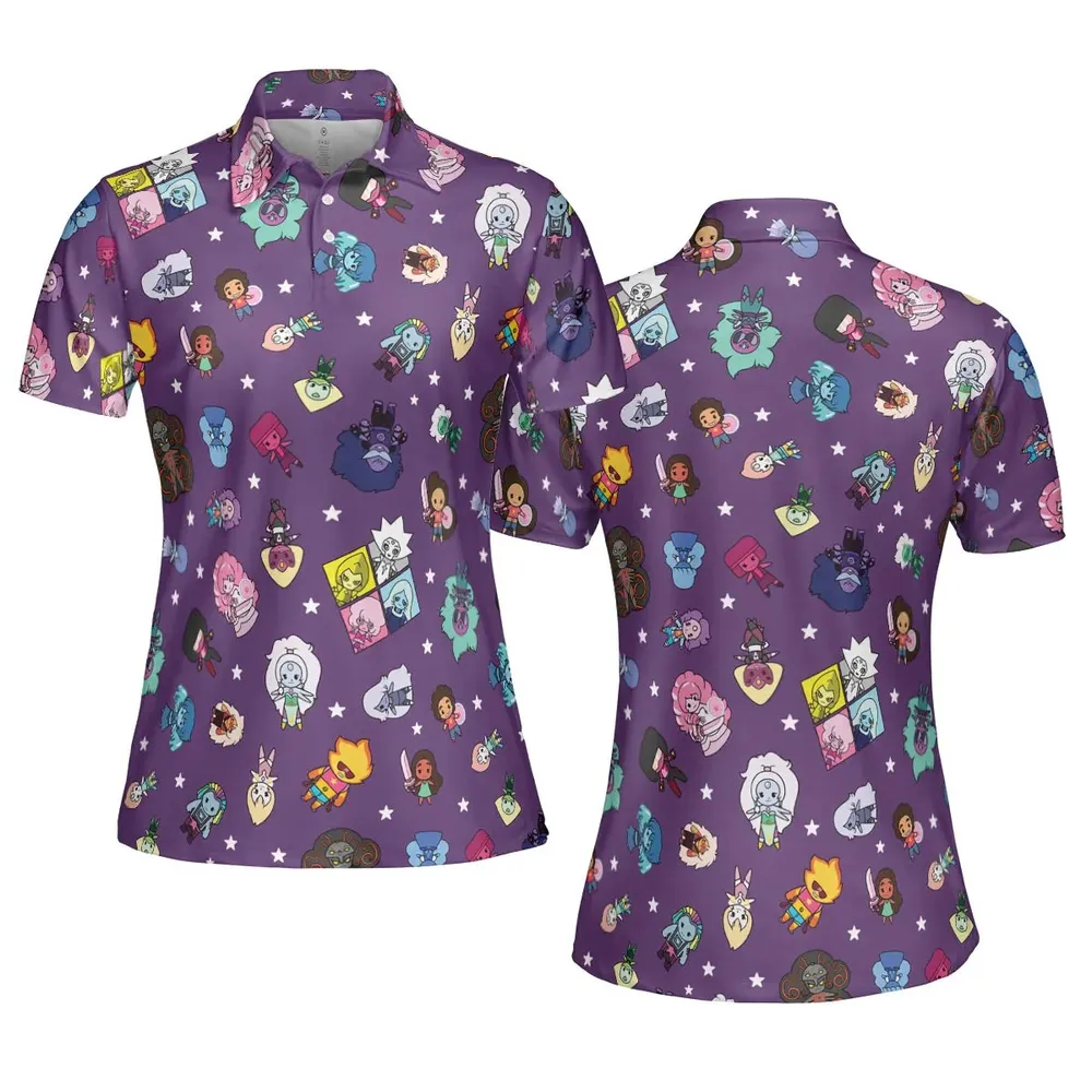 Crystal Gems Steven Universe AOP Men/Women Polo Shirt - 5
