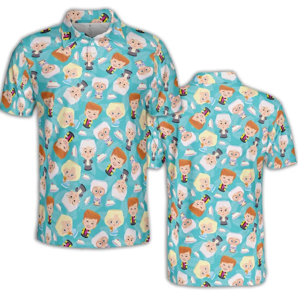Little Dolls The Golden Girls AOP Men/Women Polo Shirt - 2