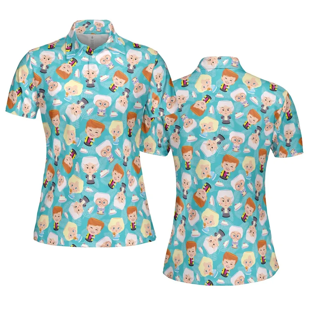 Little Dolls The Golden Girls AOP Men/Women Polo Shirt - 5