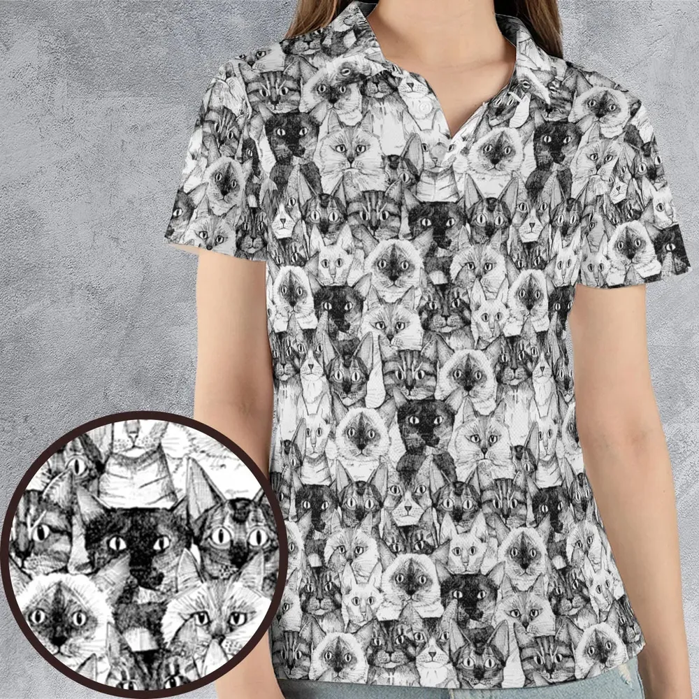 Just Cats AOP Men/Women Polo Shirt - 4