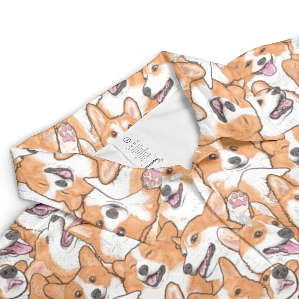 That's a lot of Corgi AOP Men/Women Polo Shirt - 3