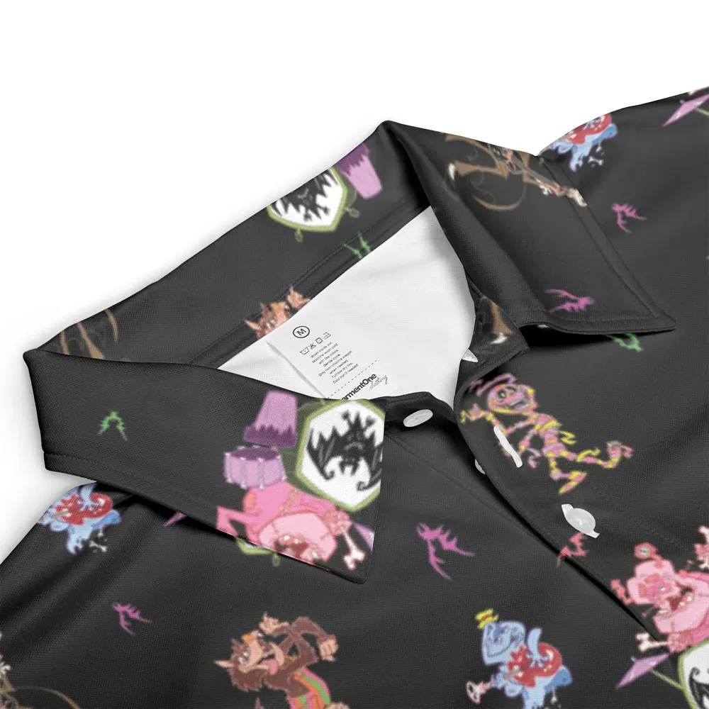 Monsters Cereal Pattern AOP Men/Women Polo Shirt - 3