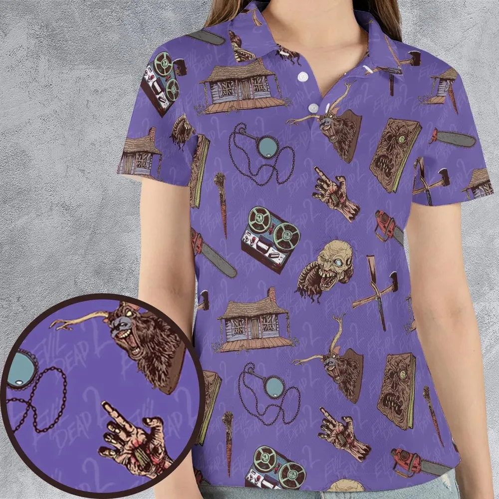 Evil Dead Horror AOP Men/Women Polo Shirt - 4
