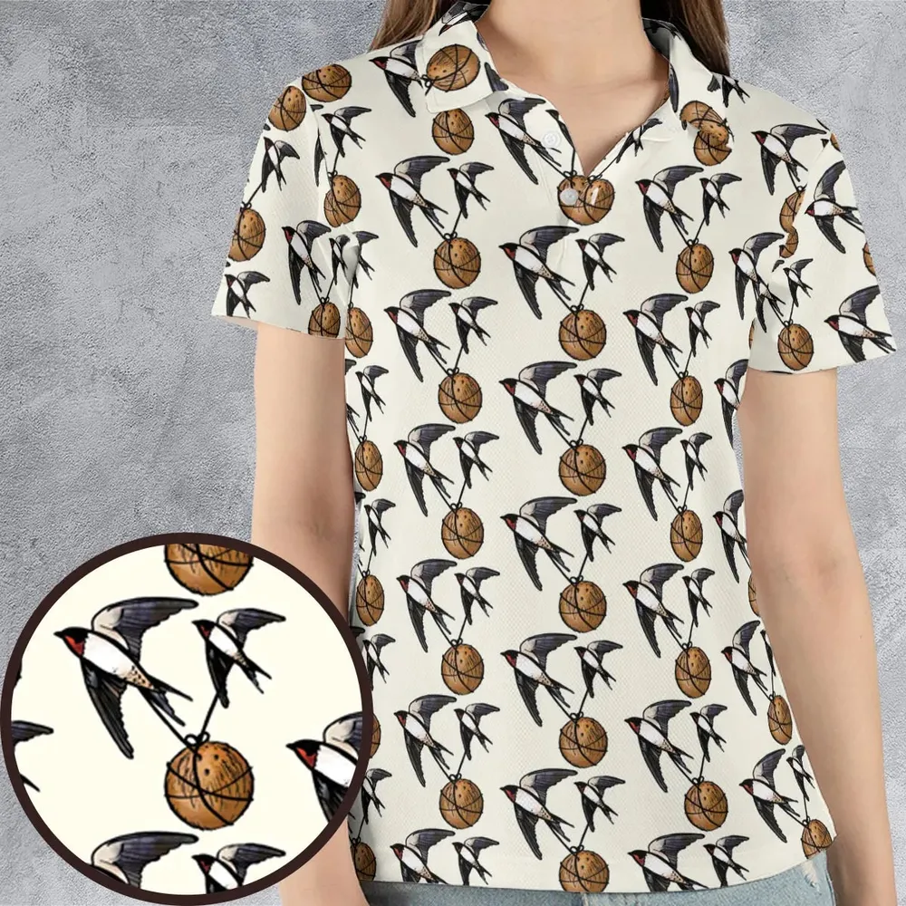 European Swallow Monty Python Holy Grail AOP Men/Women Polo Shirt - 4