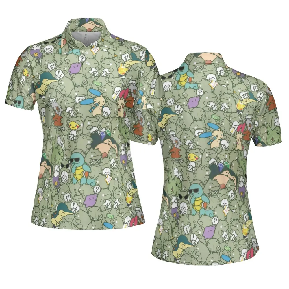Epic Pokemon Pattern AOP Men/Women Polo Shirt - 5