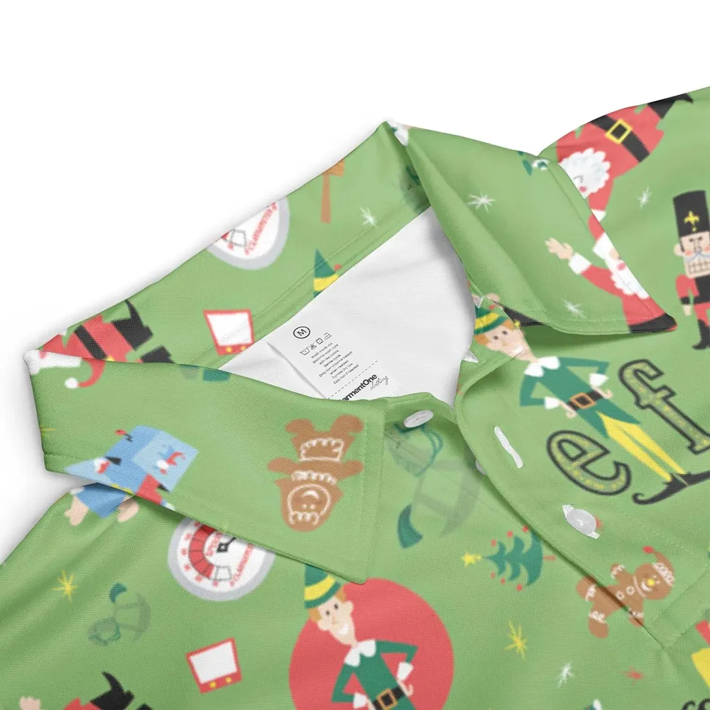 ELF Christmas Pattern AOP Men/Women Polo Shirt - 3