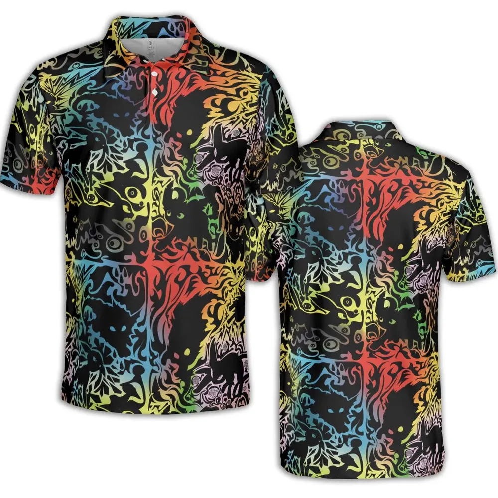 Eevee Pokemon Black AOP Men/Women Polo Shirt - 2