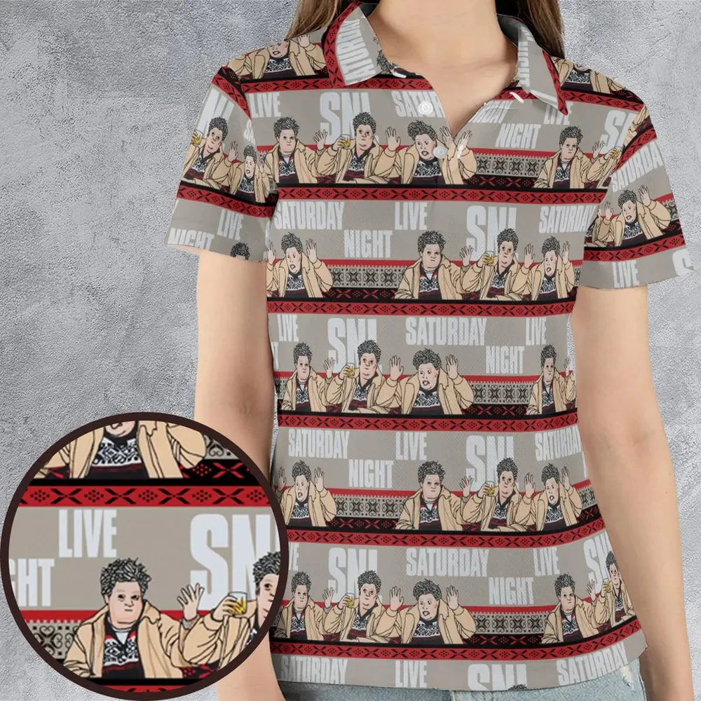 Drunk Uncle on the Holidays SNL Saturday Night Live AOP Men/Women Polo Shirt - 4