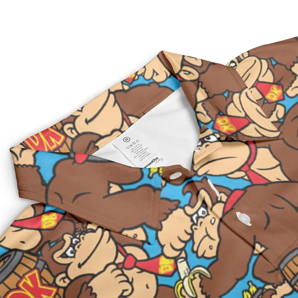 Donkey Kong Pattern AOP Men/Women Polo Shirt - 3