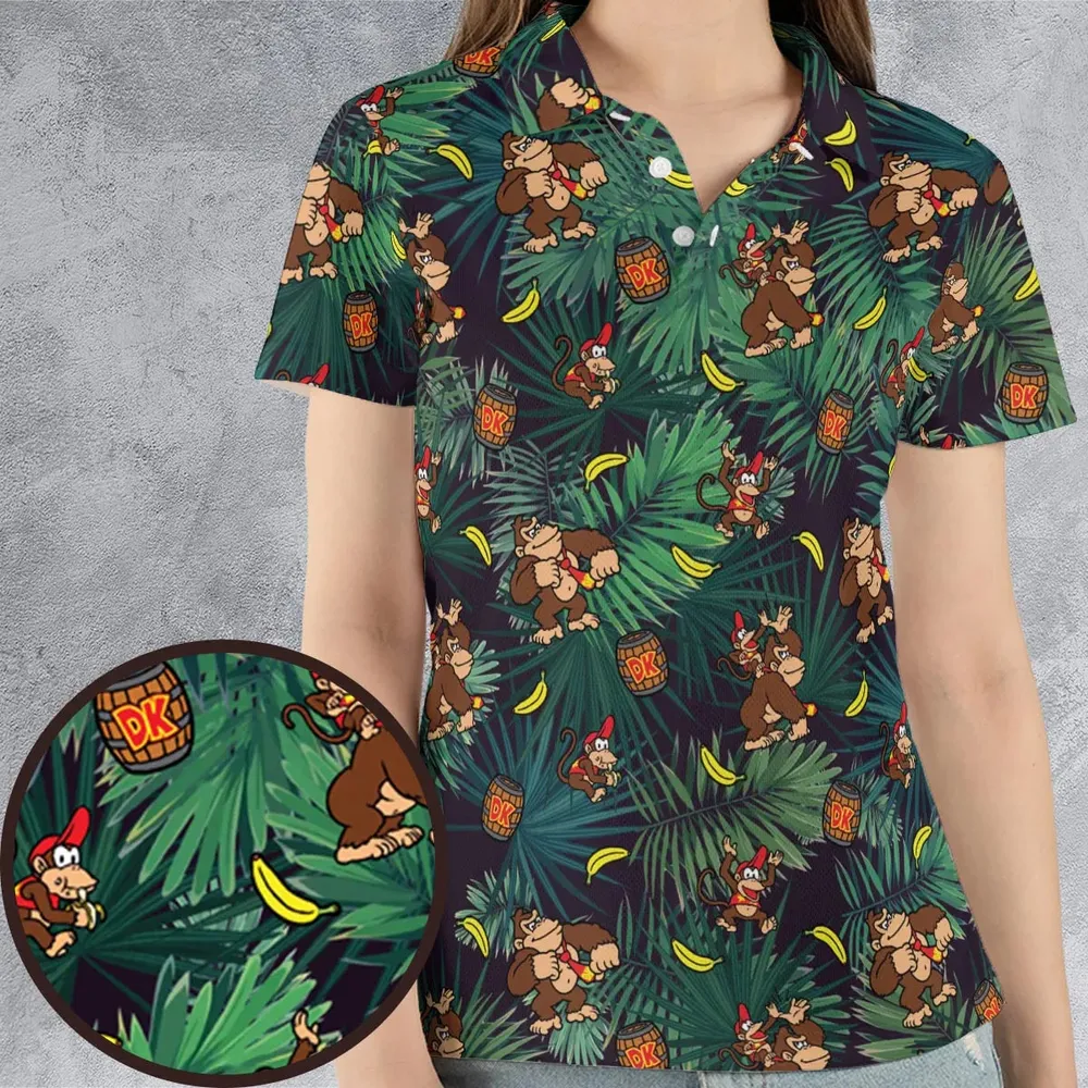 Donkey Kong Nintendo Video Games AOP Men/Women Polo Shirt - 4