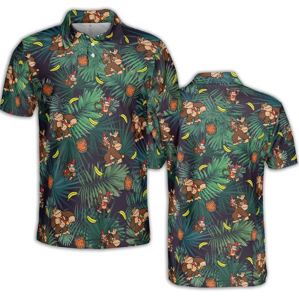 Donkey Kong Nintendo Video Games AOP Men/Women Polo Shirt - 2