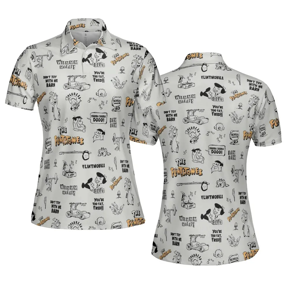 Don't Toy with Me Barn The Flintstones AOP Men/Women Polo Shirt - 5