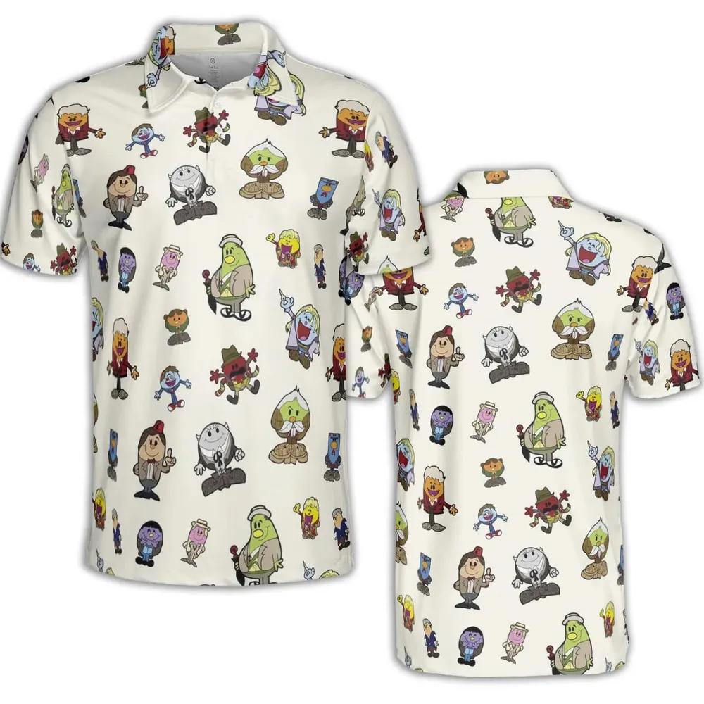 Doctor Who and Mr Men Pattern AOP Men/Women Polo Shirt - 2