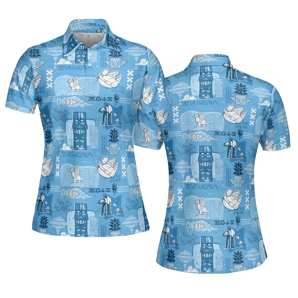 Dark Side Star Wars Tiki Shack AOP Men/Women Polo Shirt - 5