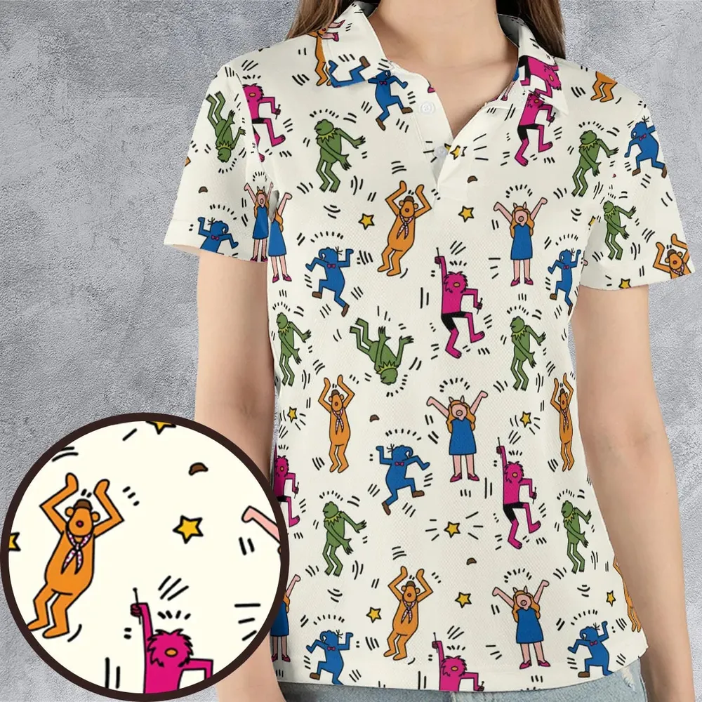 Dancing Muppets The Muppets Characters AOP Men/Women Polo Shirt - 4