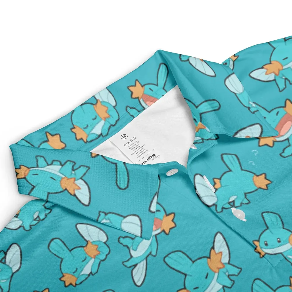 Cute Mudkips Pokemon AOP Men/Women Polo Shirt - 3
