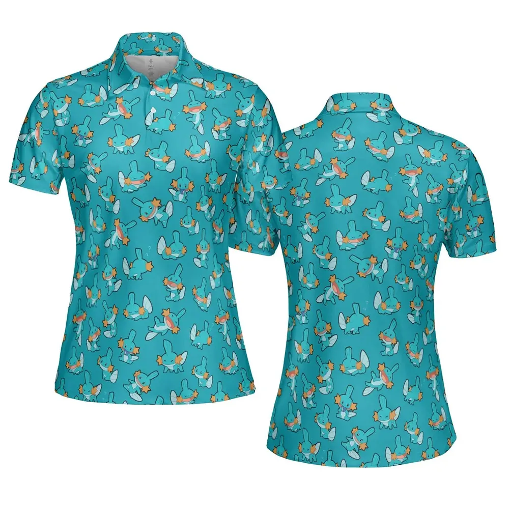 Cute Mudkips Pokemon AOP Men/Women Polo Shirt - 5