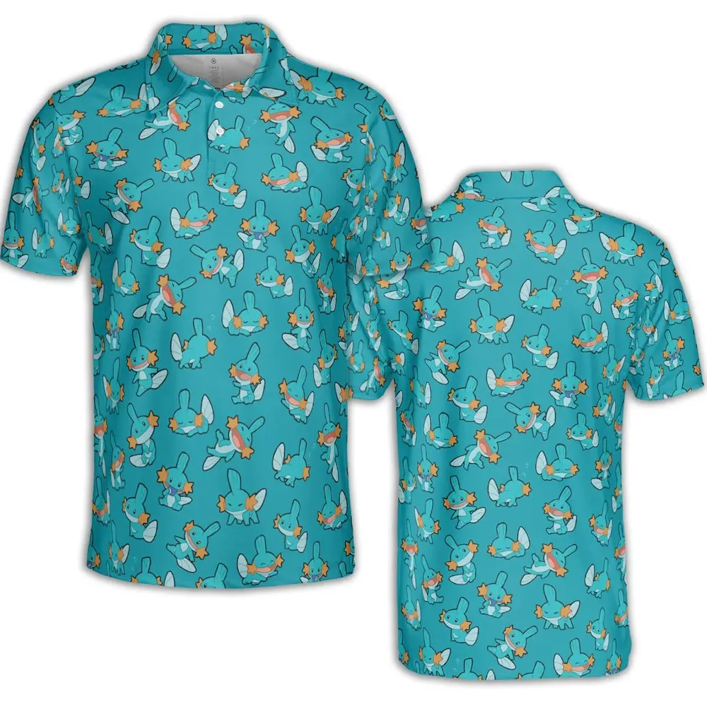 Cute Mudkips Pokemon AOP Men/Women Polo Shirt - 2