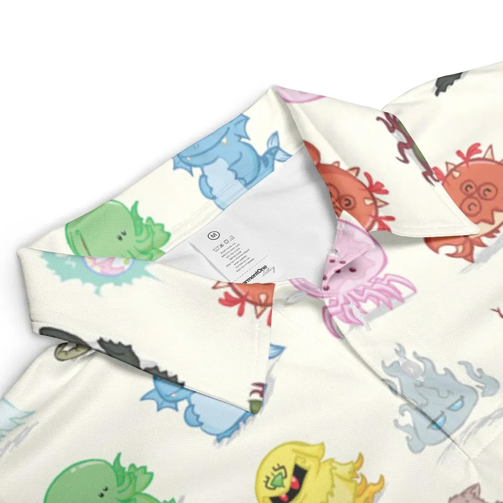 Cute Monsters H. P. Lovecraft AOP Men/Women Polo Shirt - 3