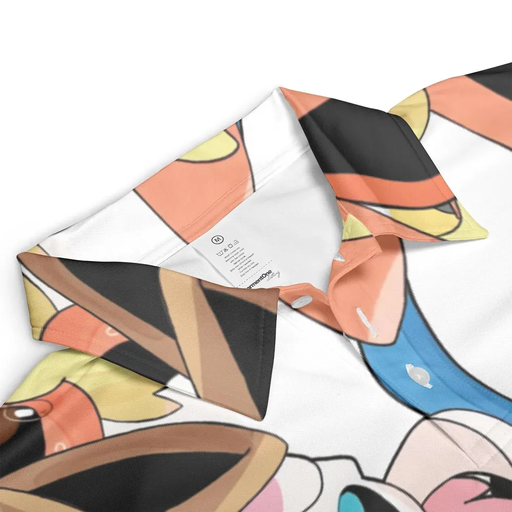 Cute Eevee Evolution Pokemon AOP Men/Women Polo Shirt - 3