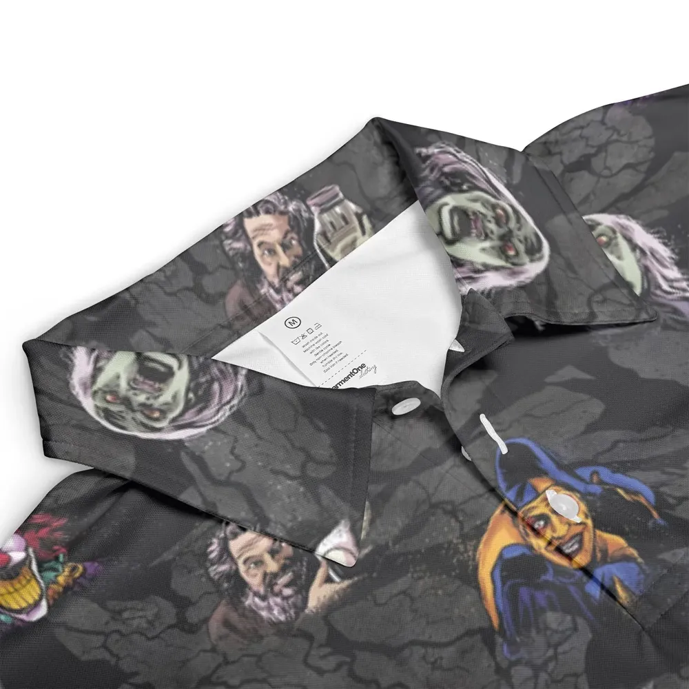 Cult Movie Characters Ghastly Grinner Nosferatu AOP Men/Women Polo Shirt - 3