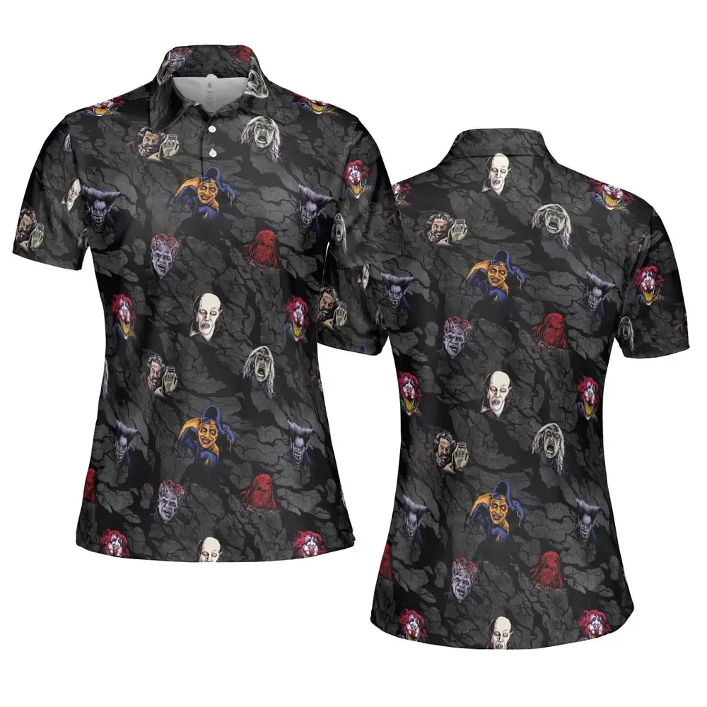 Cult Movie Characters Ghastly Grinner Nosferatu AOP Men/Women Polo Shirt - 5
