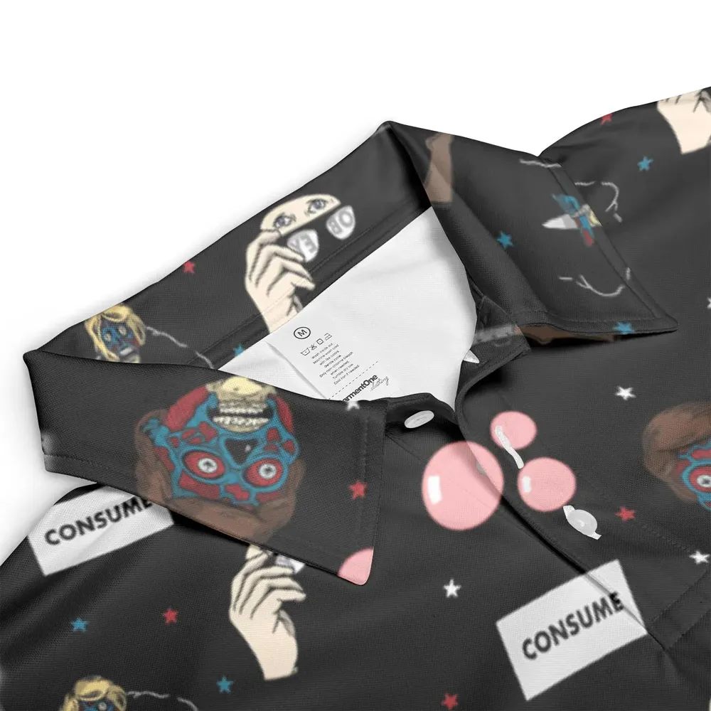 Consume They Live Patterns AOP Men/Women Polo Shirt - 3