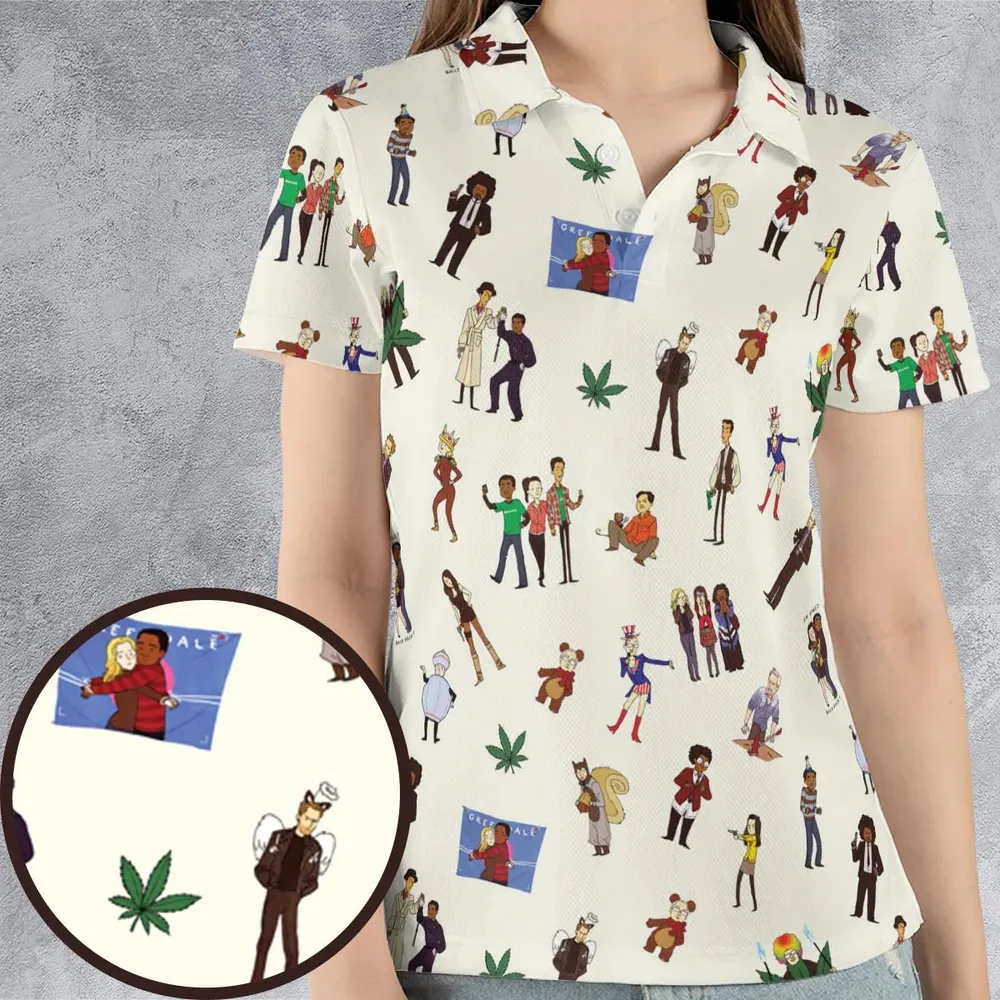 Community Characters Costumes Pattern AOP Men/Women Polo Shirt - 4