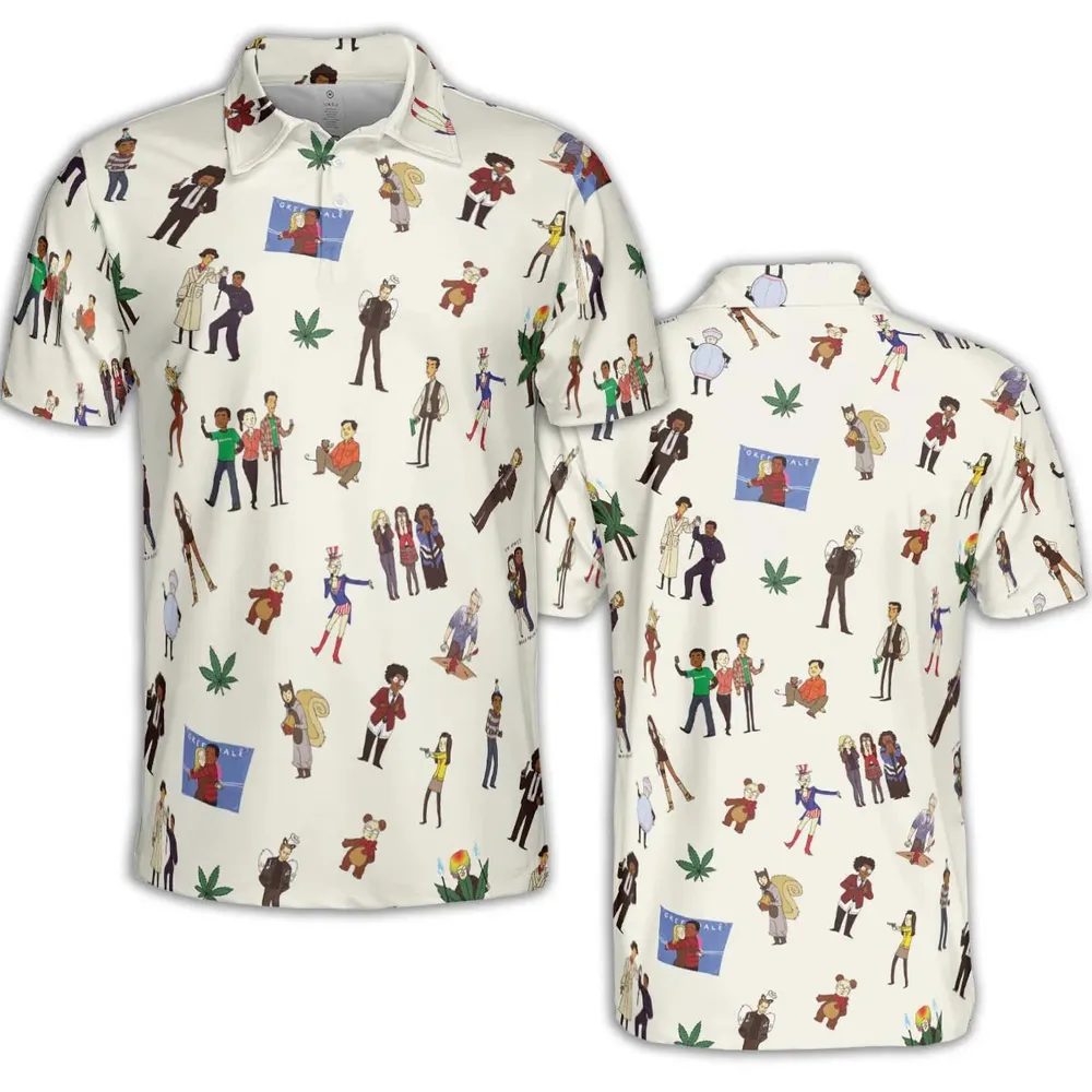 Community Characters Costumes Pattern AOP Men/Women Polo Shirt - 2