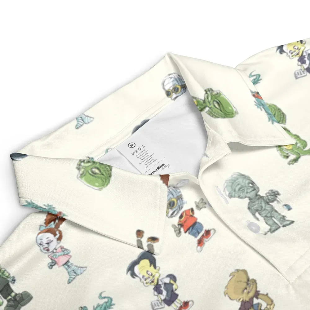 Classic Universal Monster Babies AOP Men/Women Polo Shirt - 3