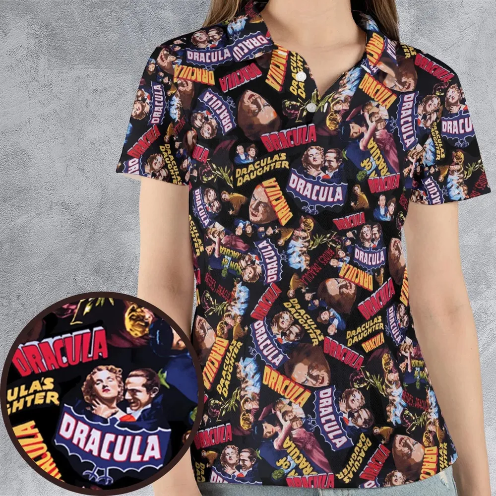 Classic Horror Films AOP Men/Women Polo Shirt - 4