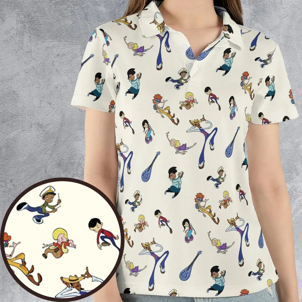 Class Of 3000 Characters Pattern AOP Men/Women Polo Shirt - 4