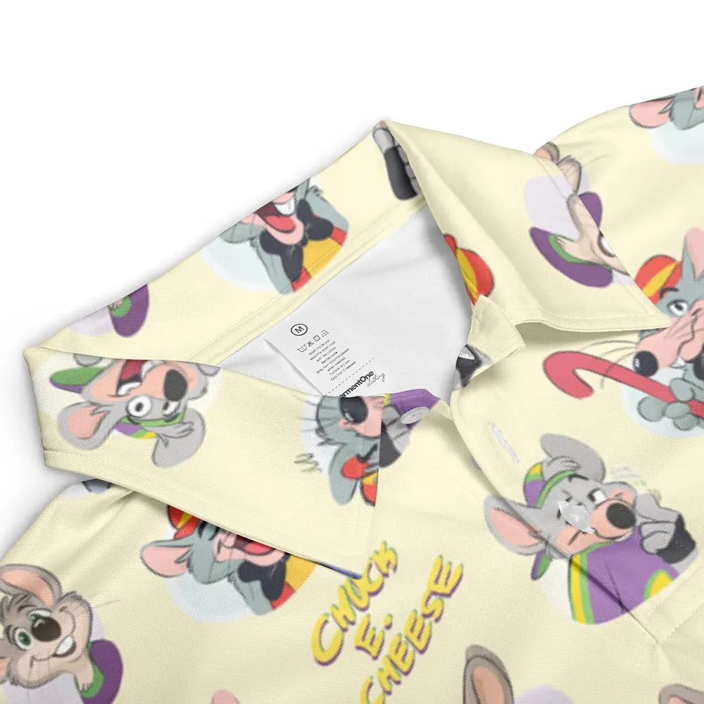 Chuck E. Cheese Pattern AOP Men/Women Polo Shirt - 3