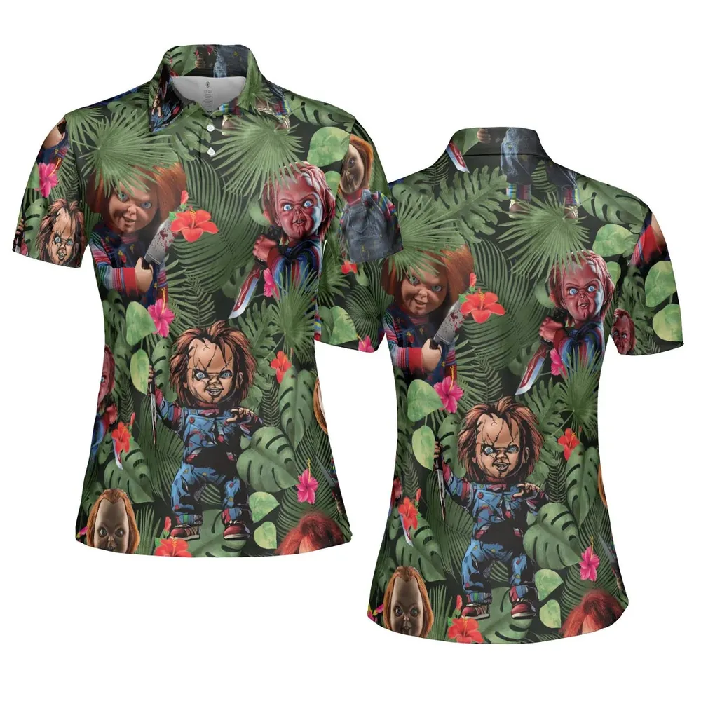 Chucky Just Wanna Have Fun AOP Men/Women Polo Shirt - 5