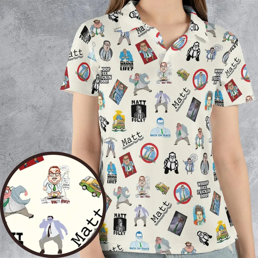 Chris Farley Matt Foley Motivational SNL AOP Men/Women Polo Shirt - 4