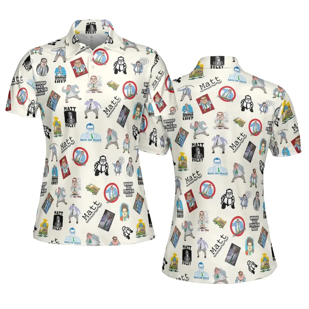 Chris Farley Matt Foley Motivational SNL AOP Men/Women Polo Shirt - 5