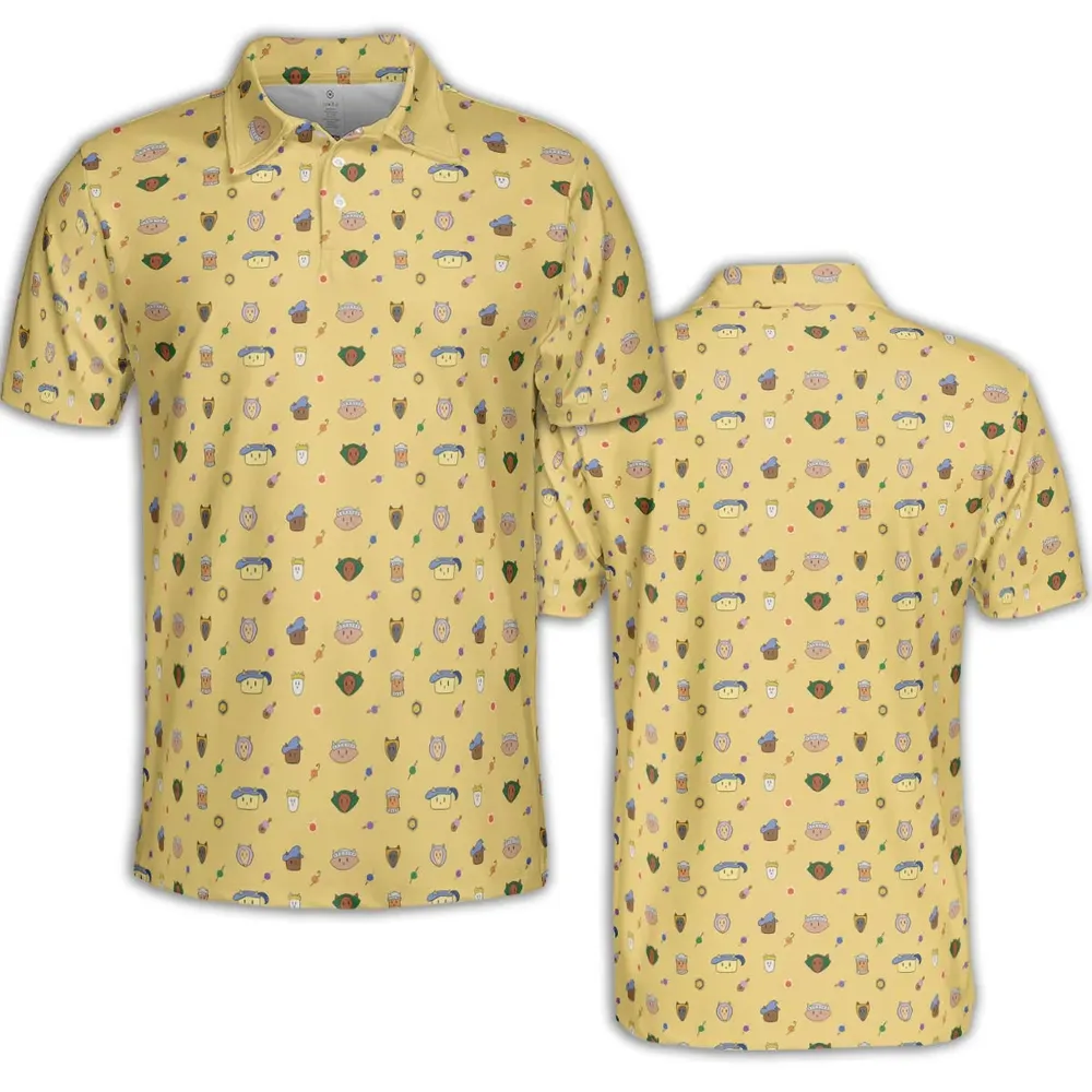 Cat DND Classes Pattern AOP Men/Women Polo Shirt - 2