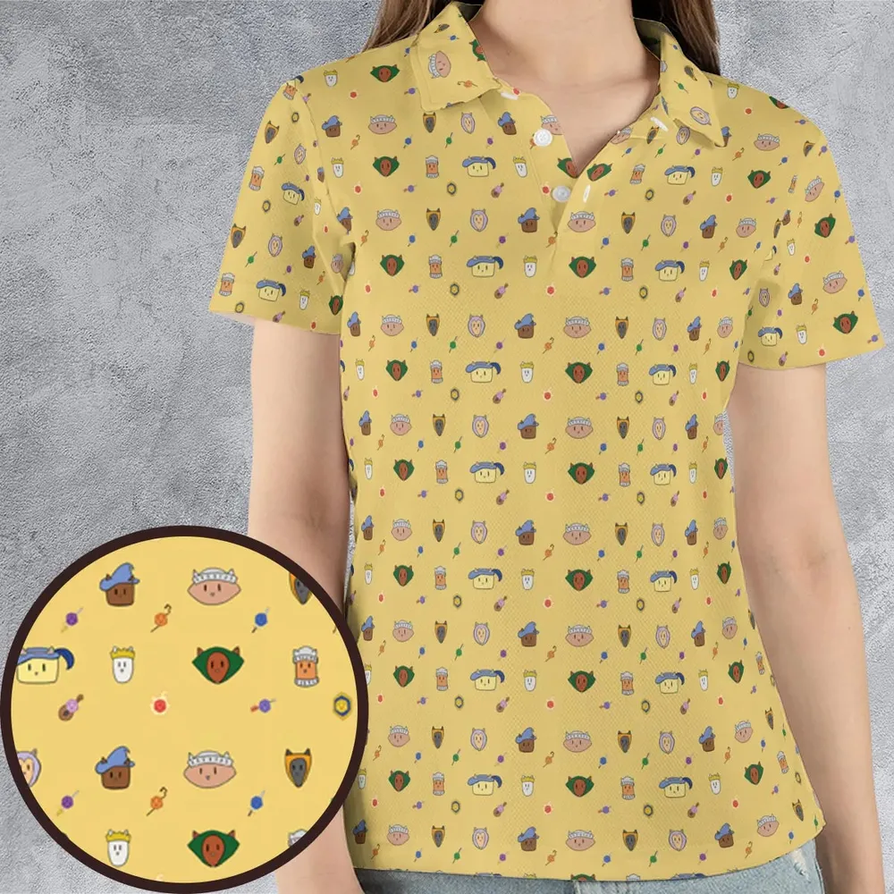 Cat DND Classes Pattern AOP Men/Women Polo Shirt - 4